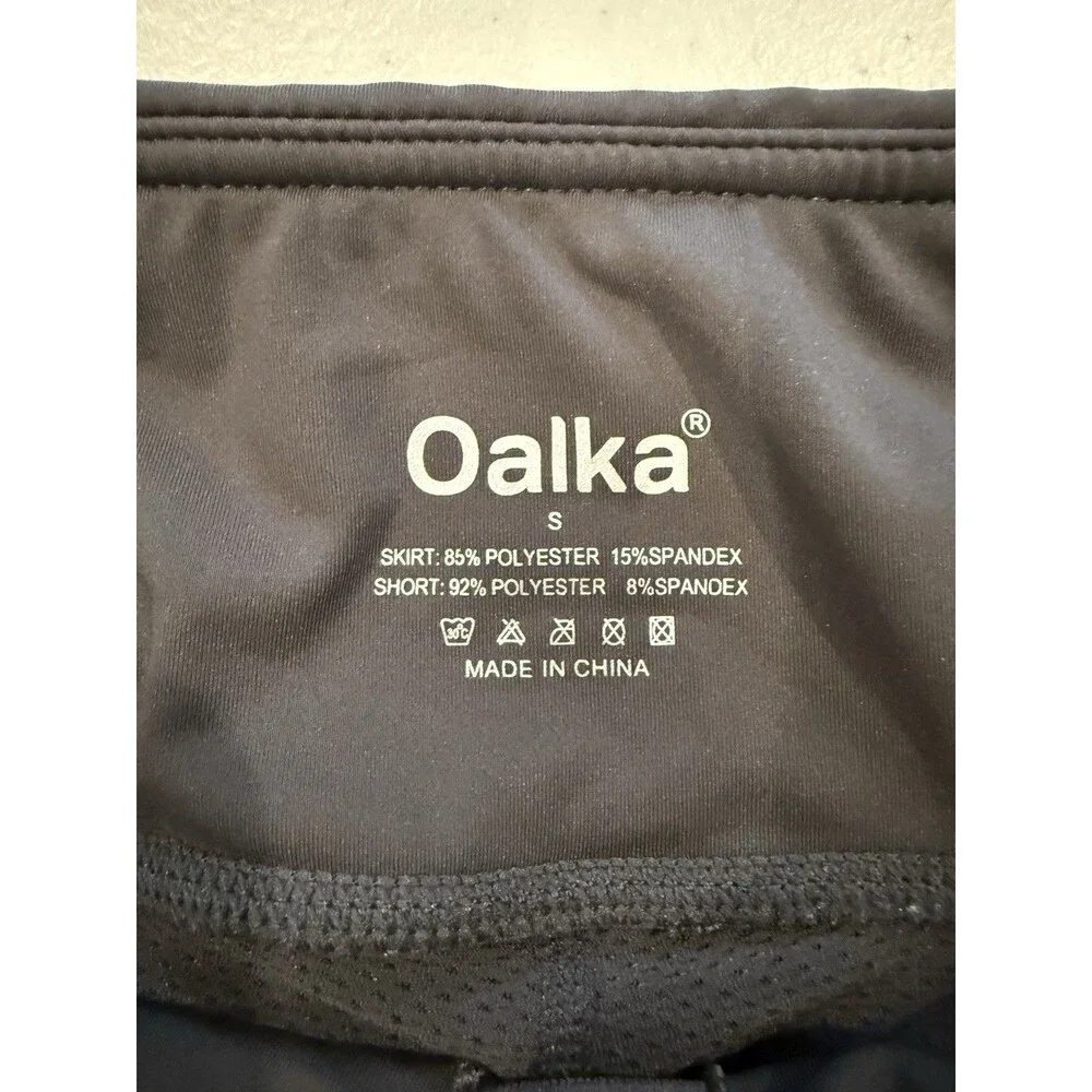 Oalka Athletic Tennis Skort Womens Small Grey Pickleball Active Travel Preppy